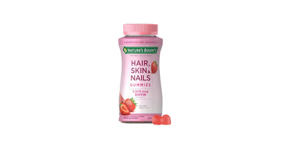 GOMITAS NATURE'S BOUNTY HAIR, SKIN & NAILS 2,500 MCG DE BIOTINA PARA CABELLO,