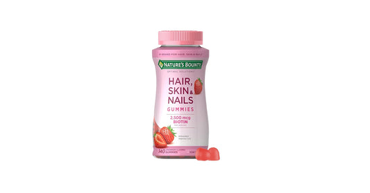 GOMITAS NATURE'S BOUNTY HAIR, SKIN & NAILS 2,500 MCG DE BIOTINA PARA CABELLO,